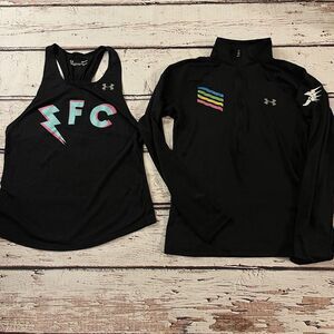 Under Armour Tank/Pullover Womens Small Racerback Electric Athletic Club Running